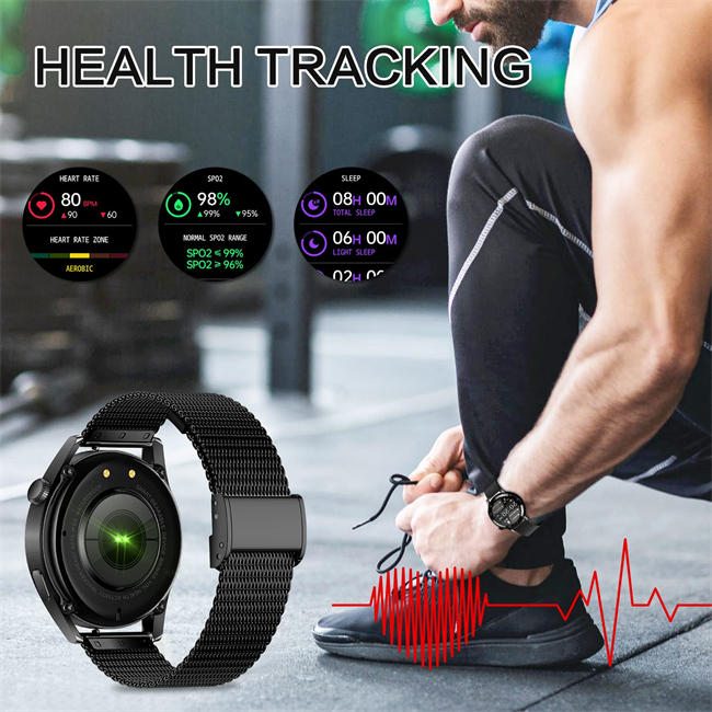 Smart Watch with Bluetooth Answer/Make Call for Men Women, IP67 Waterproof Fitness Tracker 1.36' HD with Heart Rate,Blood Pressure, SpO2 ,Sleep Monitor,for Android and iOS